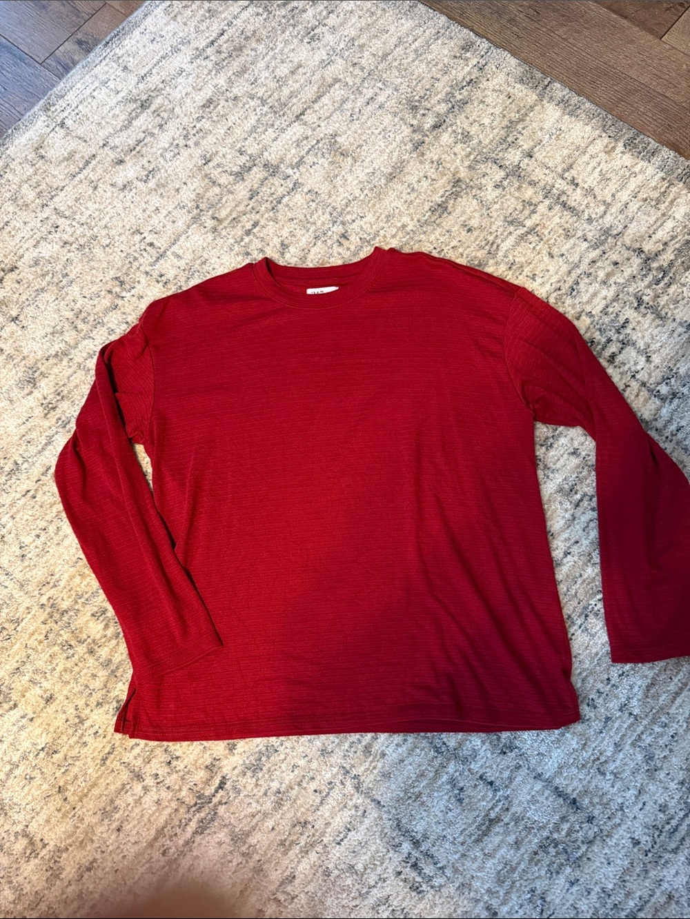 Maurices 24/7 Classic Long Sleeve Crewneck Top - Red